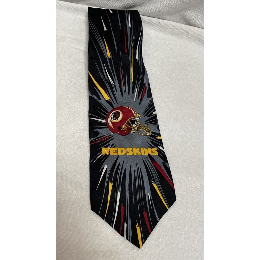 Washington Redskins Helmet 1998 Silk‎ Tie NFL Football Red Yellow Burst